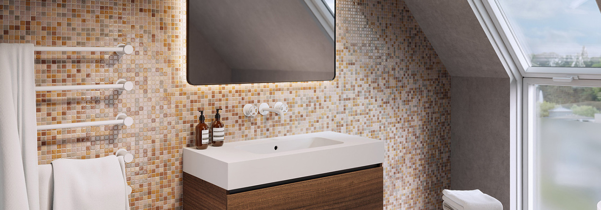 An attic bathroom under a sloped ceiling? Discover our advice and ideas